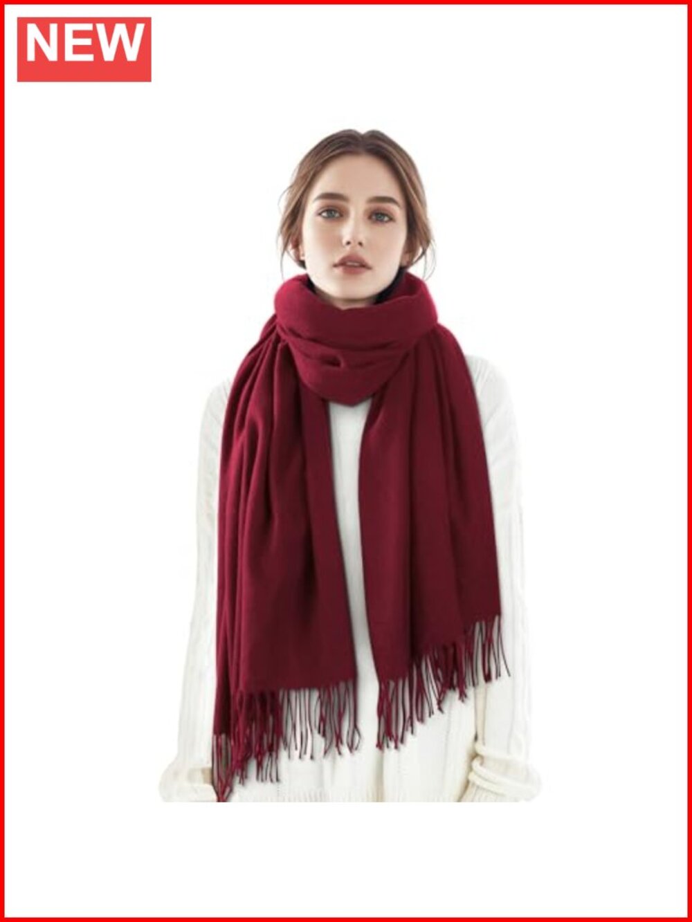 Womens Winter Scarf Acrylic Pashmina Shawl Wrap Long Blanket Scarf